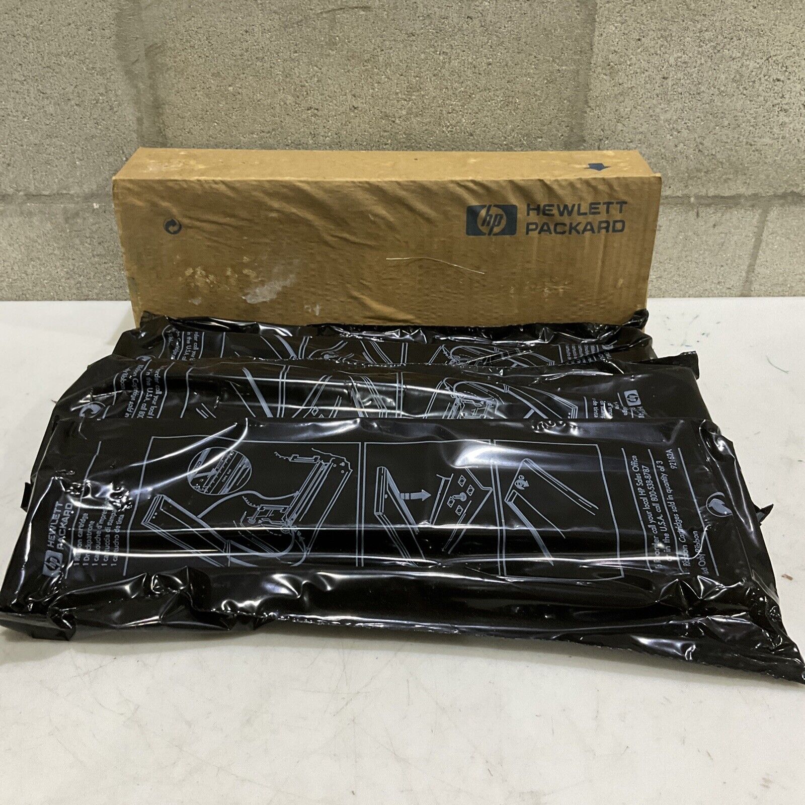 HEWLETT PACKARD 92162A RIBBON CARTRIDGE SEALED BLACK LOT OF 3 373